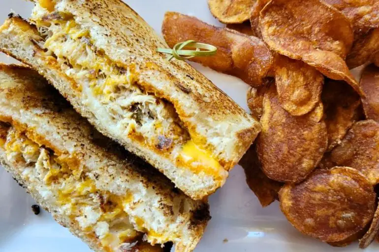 Arik's Epic Blackened Crab Grilled Cheese at Rik's Cafe in Hagerstown, Maryland