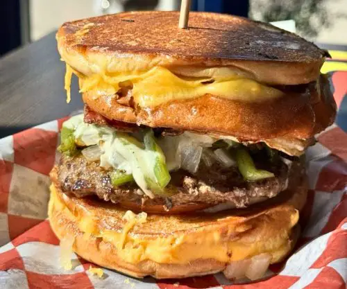 Breakfast Burger at Taystee's Burgers in Dearborn, Michigan