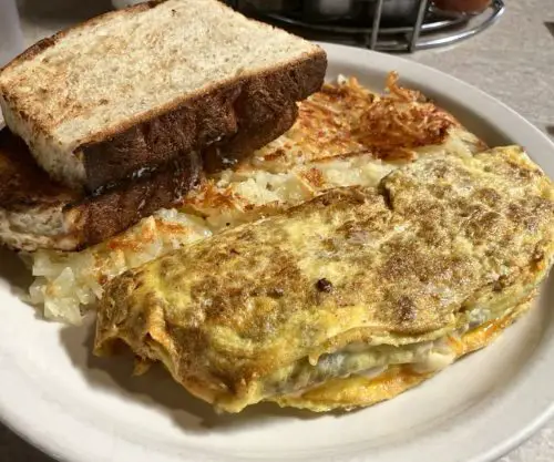 Meat Omelet at Franks Diner in Kenosha, WI