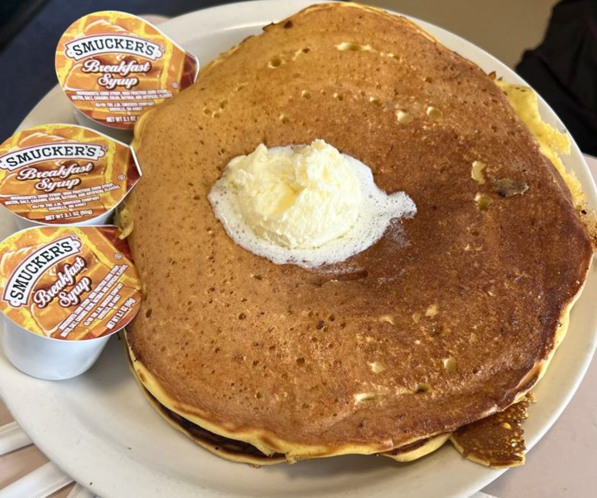Giant Pancakes at Franks Diner in Kenosha, WI