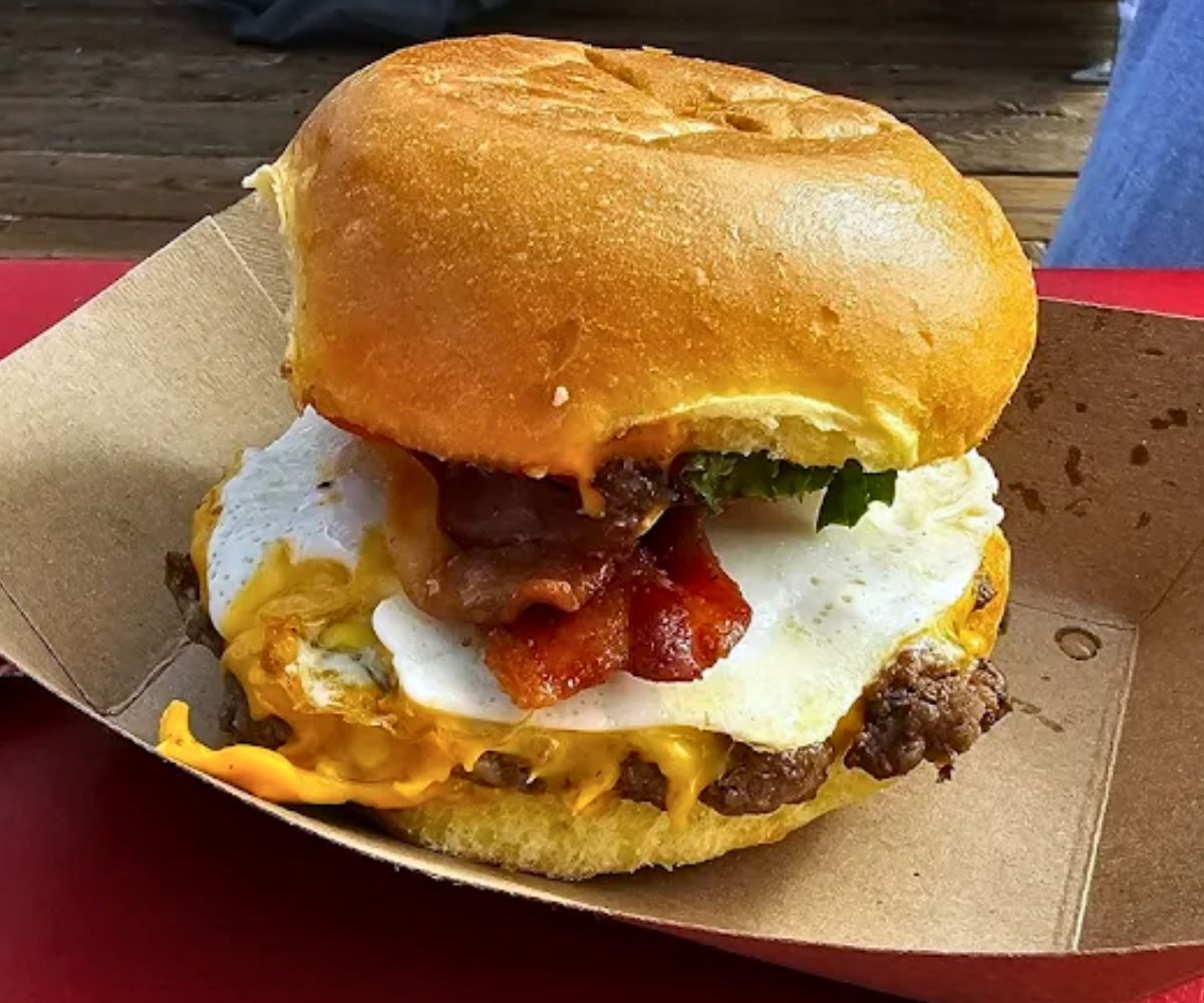 Breakfast Burger at Pier Burger in Santa Monica, California