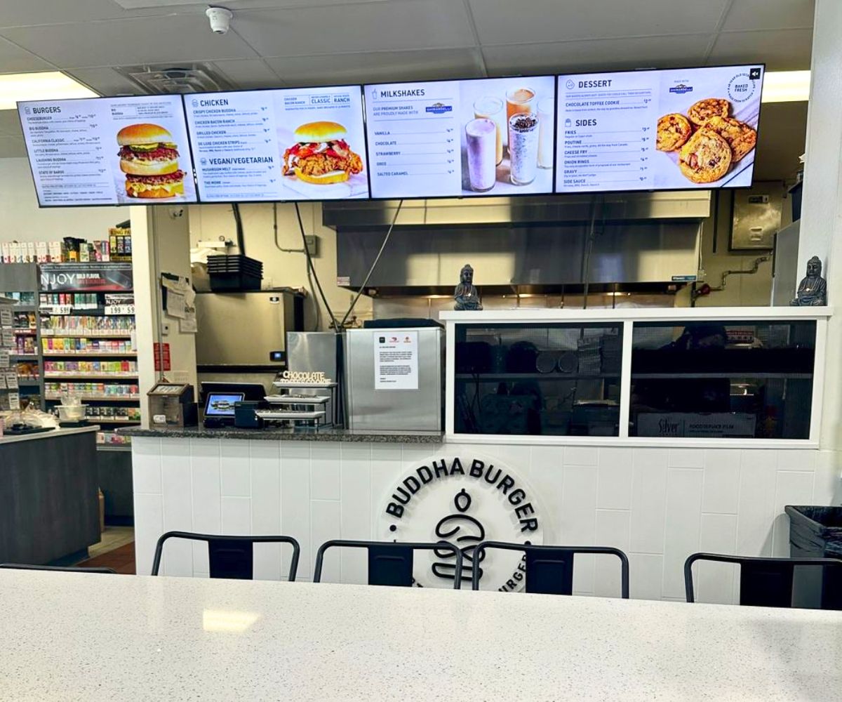 interior of Buddha Burger in Pflugerville, Texas