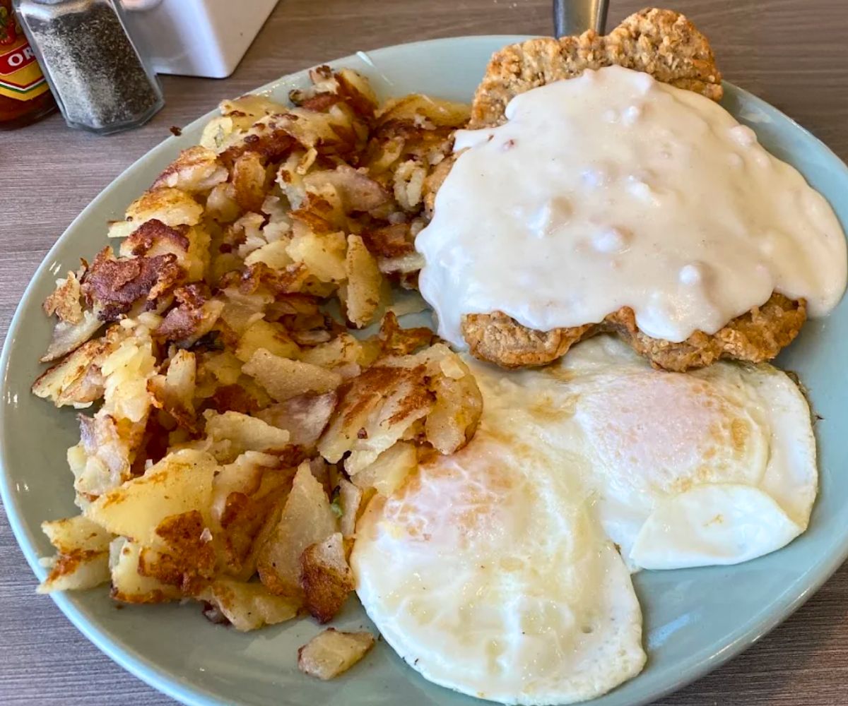 Country Fried Steak & Eggs at Country Griddle in Goodyear, Arizona