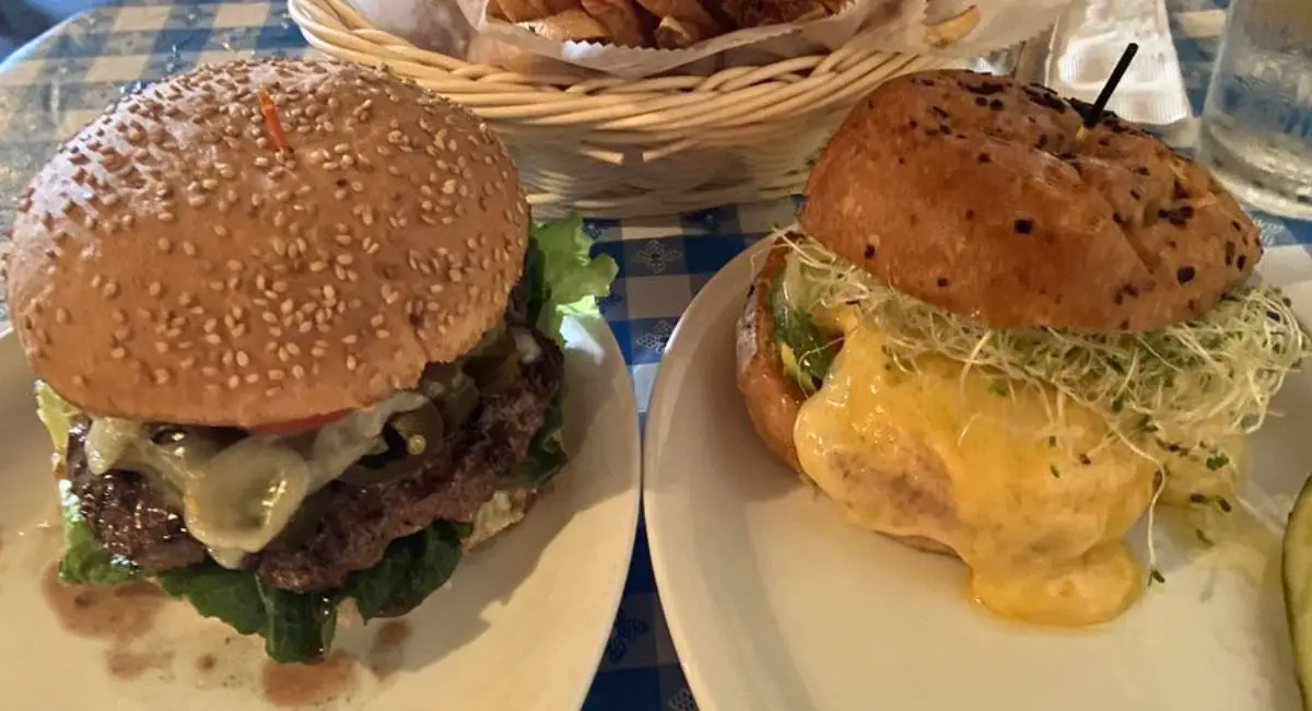 Burgers at Hugo's in Fayetteville, Arkansas