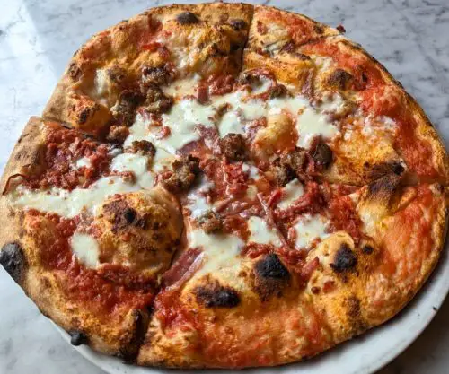 Carne Pizza at Brick Pizzeria Napoletana in New Bedford, Massachusetts