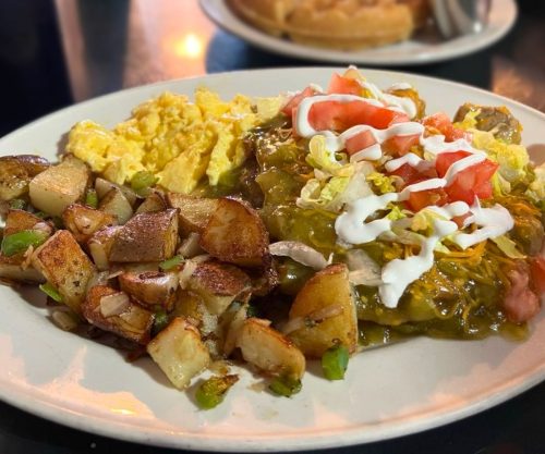 Huevos Rancheros at Luxury Diner in Cheyenne, Wyoming