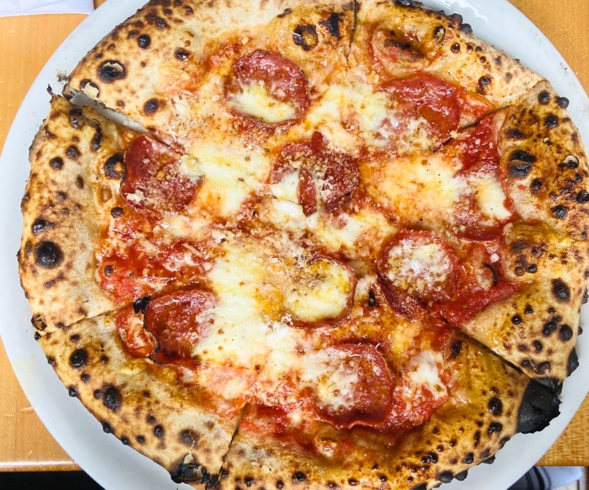 Calabrian Pizza at Apizza Regionale in Syracuse, New York