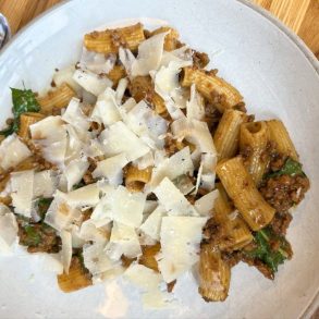 Rigatoni Bolognese at Leeward in Portland, ME