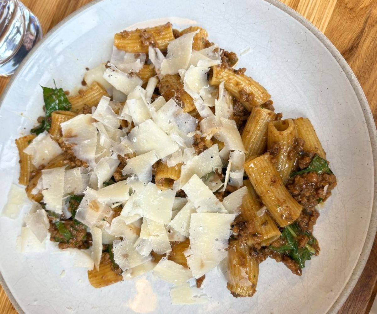 Rigatoni Bolognese at Leeward in Portland, ME