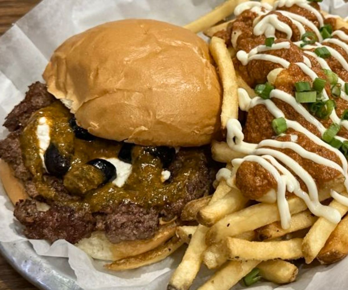 Marrakesh Burger at The Map Room in Cedar Rapids, Iowa