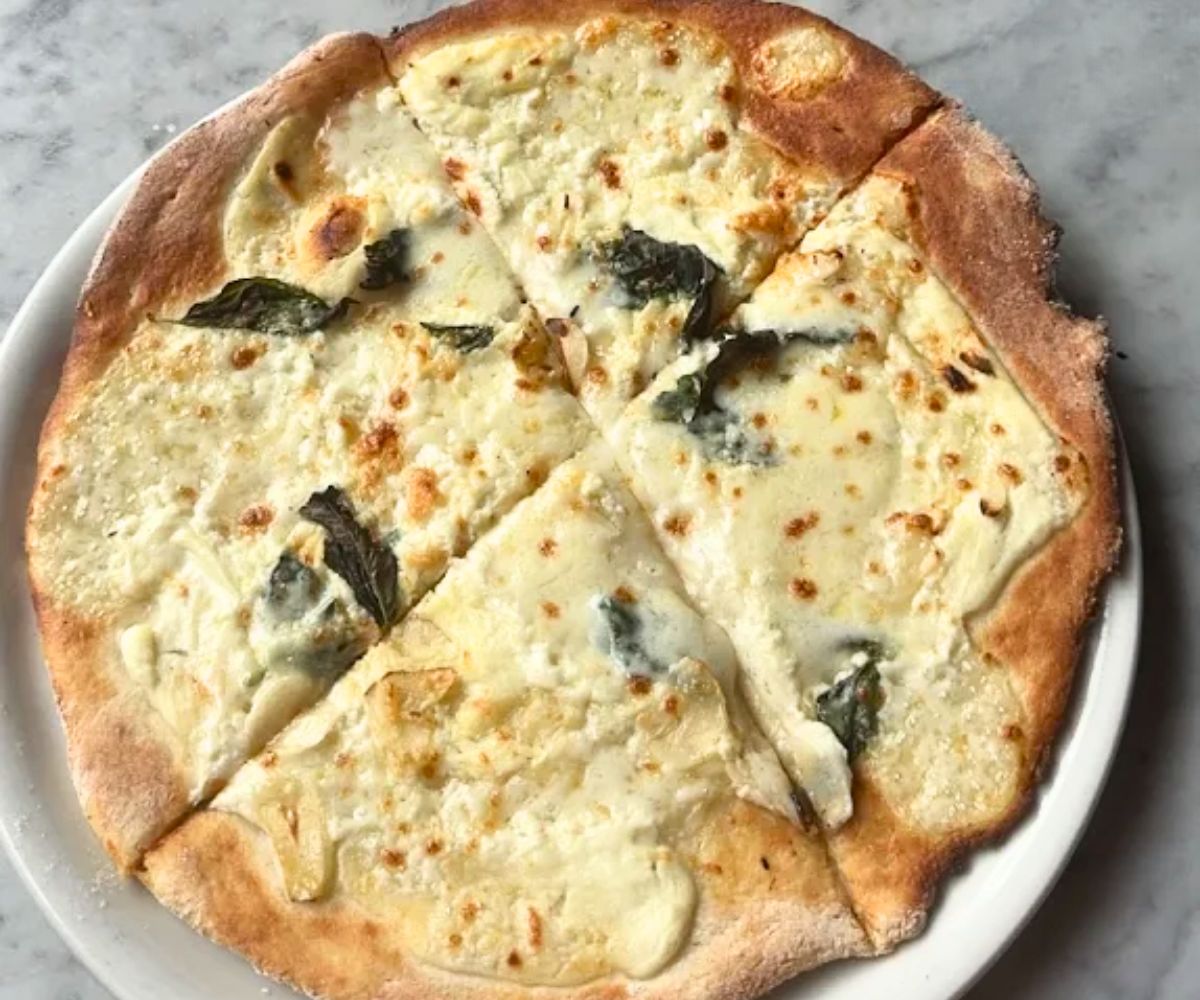 Bianco Pizza at Brick Pizzeria Napoletana in New Bedford, Massachusetts