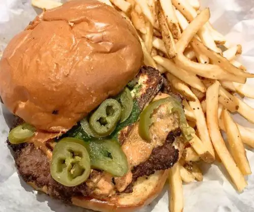 Delhi Burger at The Map Room in Cedar Rapids, IA