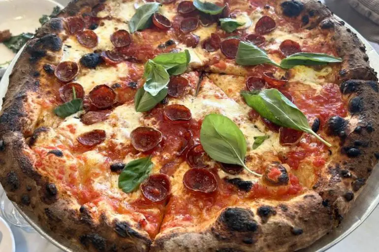 Pepperoni Pizza at Artie's in Maplewood, New Jersey