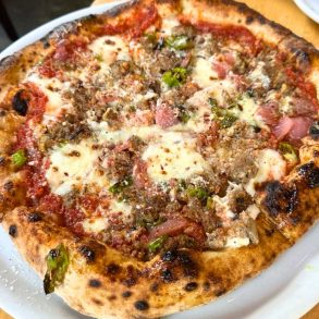Salsiccia Pizza at Apizza Regionale in Syracuse, New York