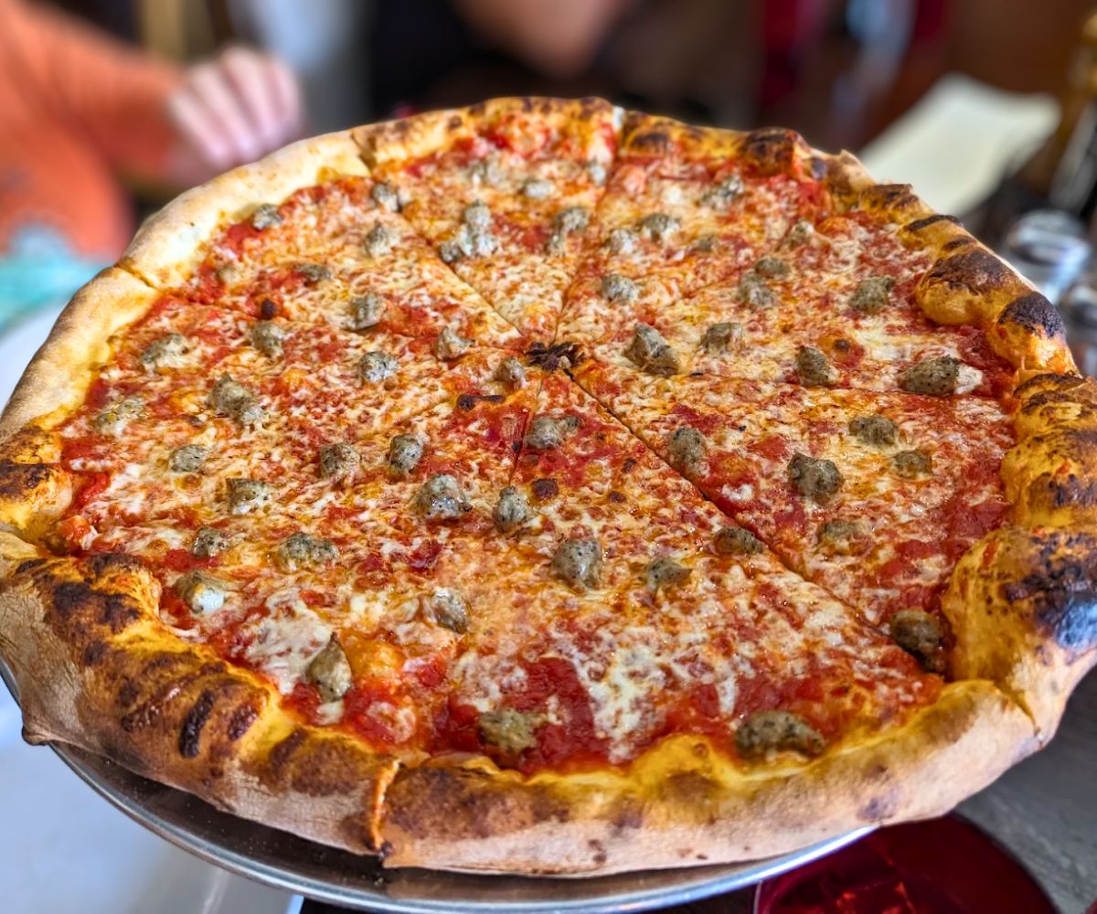 Sausage Pizza at Rosalee's Pizzeria in Longmont, Colorado