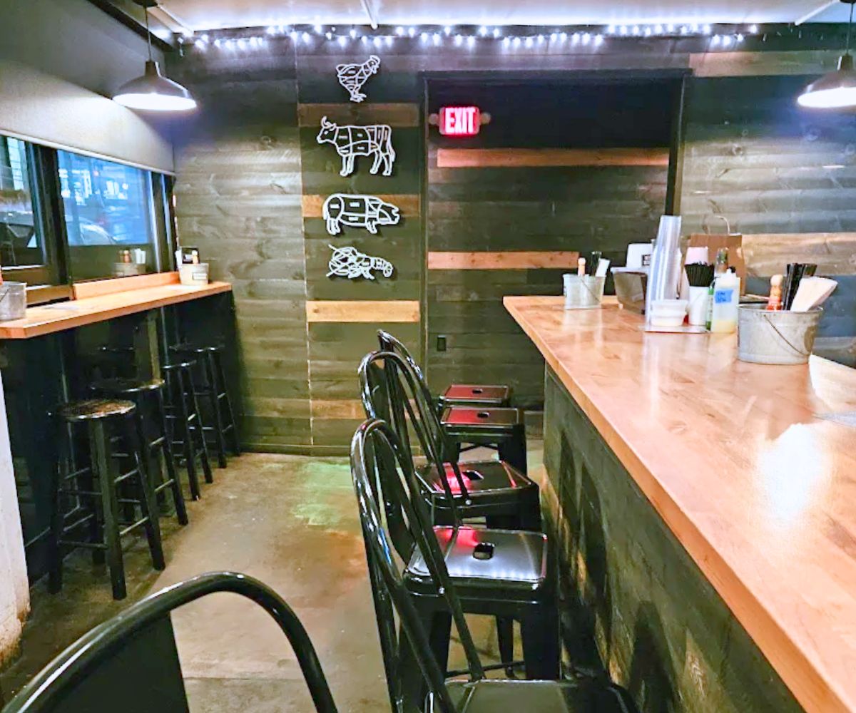 interior of Butcher Burger in Portland, Maine