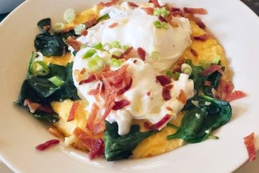 Southern Poached Eggs at Mansour's Market Cafe in Scranton, Pennsylvania