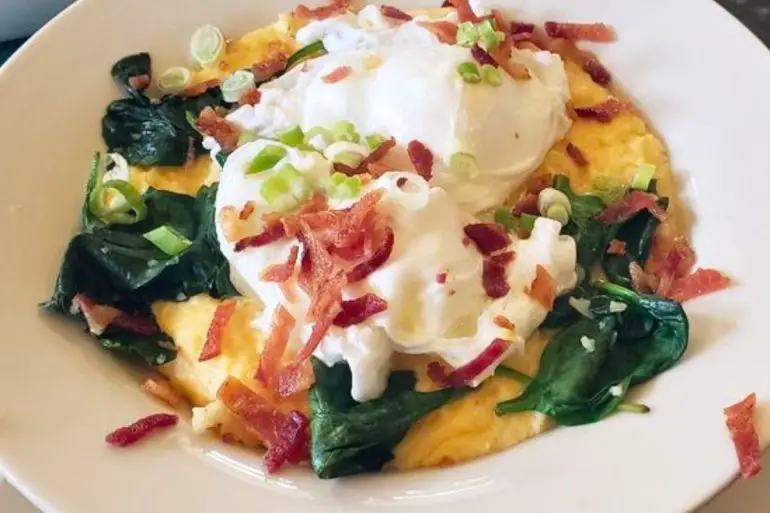 Southern Poached Eggs at Mansour's Market Cafe in Scranton, Pennsylvania