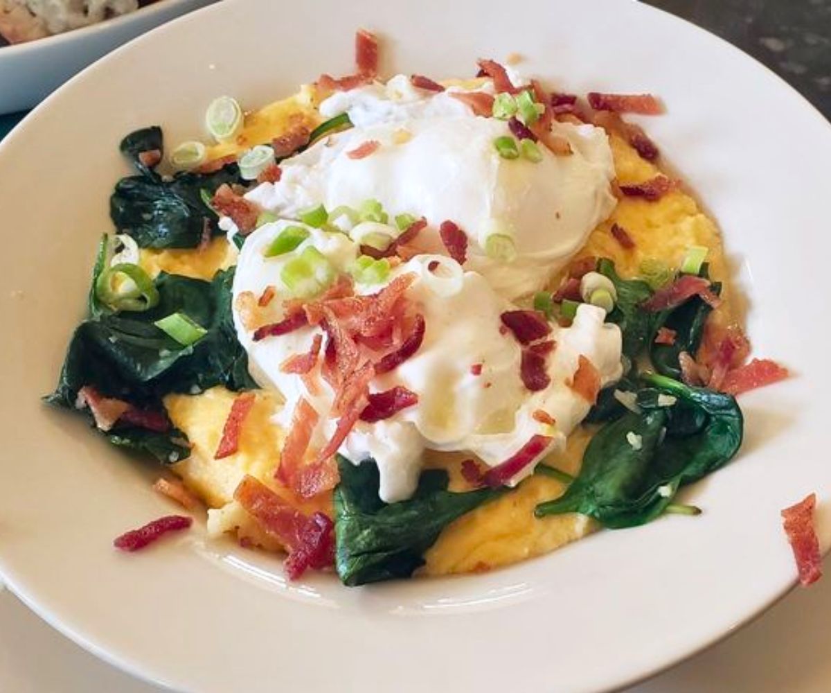 Southern Poached Eggs at Mansour's Market Cafe in Scranton, Pennsylvania