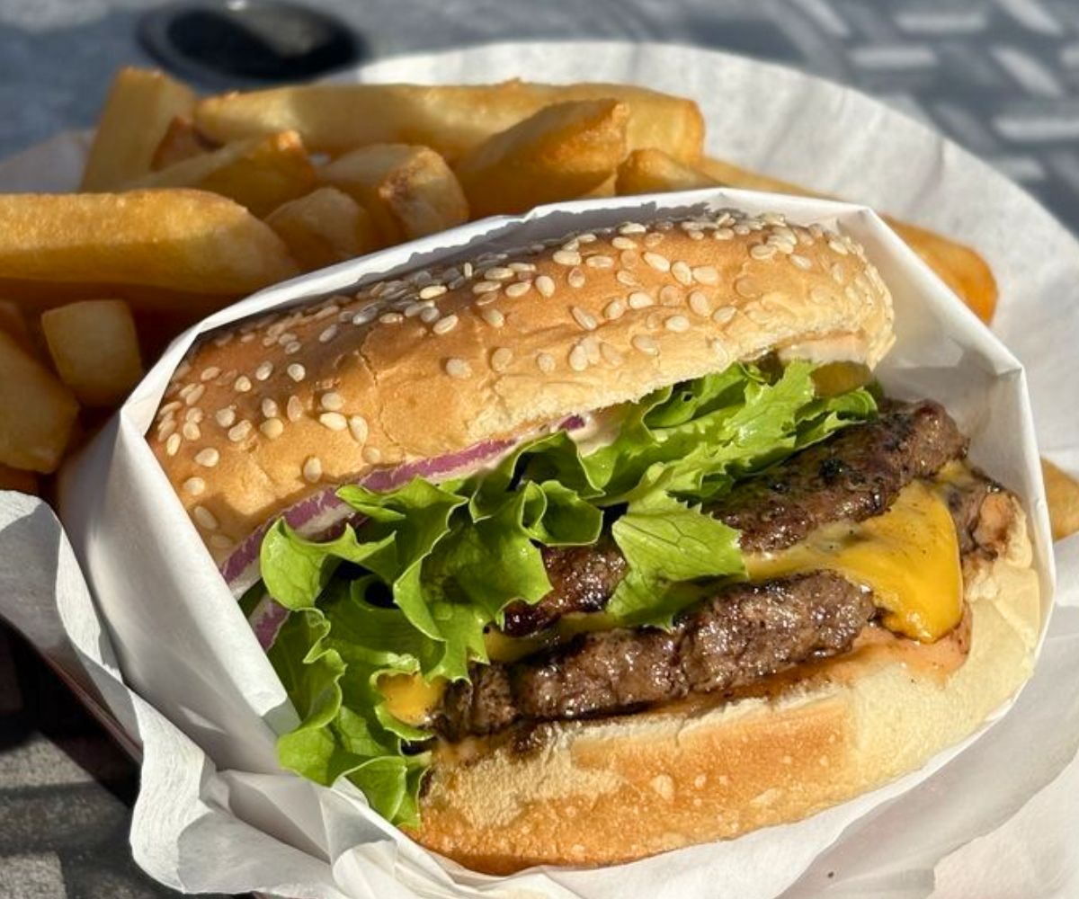 Double Cheeseburger at Jack's Hamburgers in Santa Cruz, CA