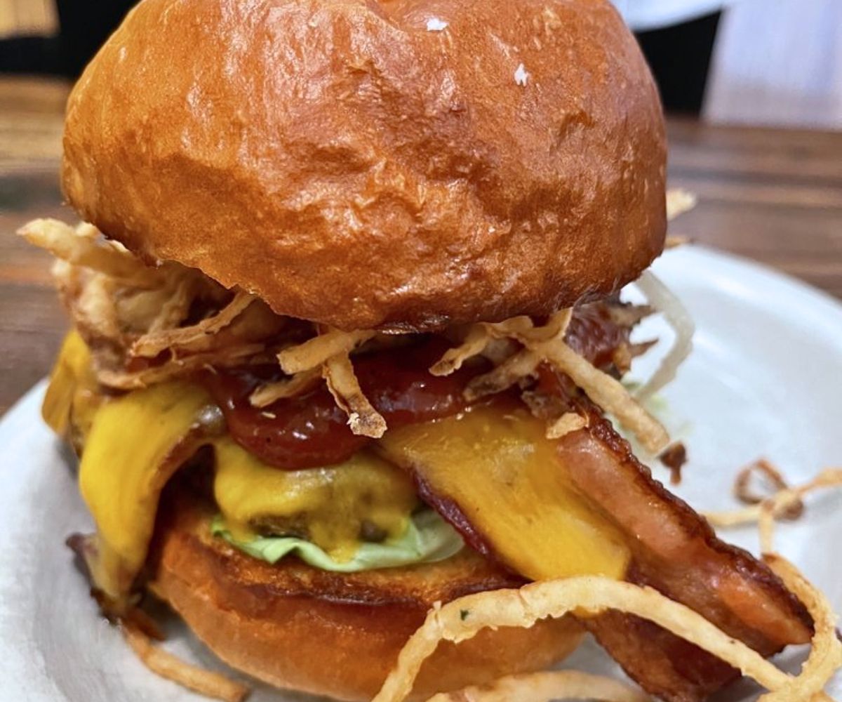 Bison Burger at Backcountry Burger Bar in Bozeman, Montana