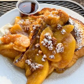 Georgia Peach French Toast at Mama's Boy in Athens, Georgia