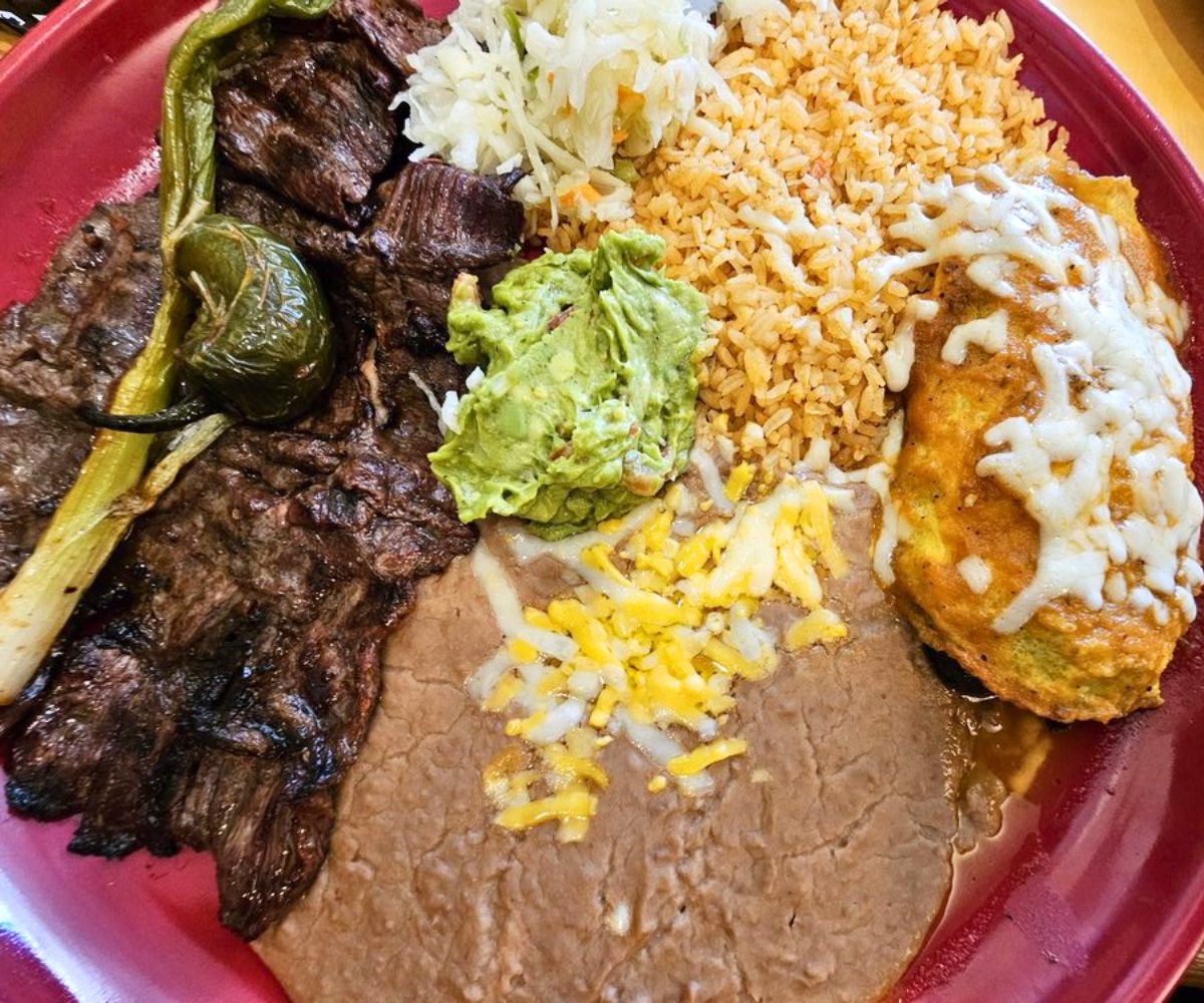 Carne Asada Plate at Azteca Family Mexican Restaurant in Sioux Falls, SD