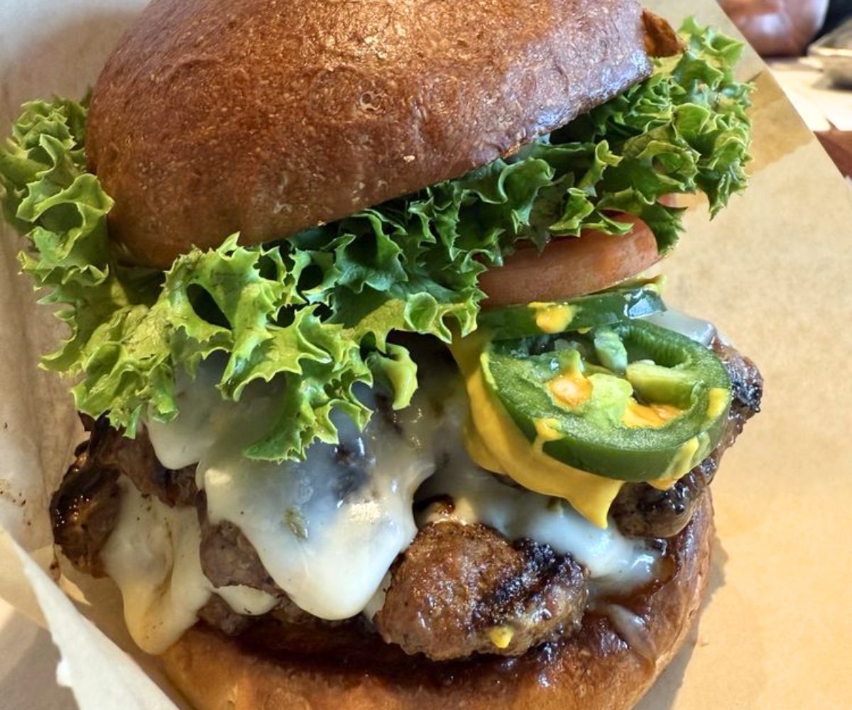 burger at Holy Cow in Alexandria, Virginia