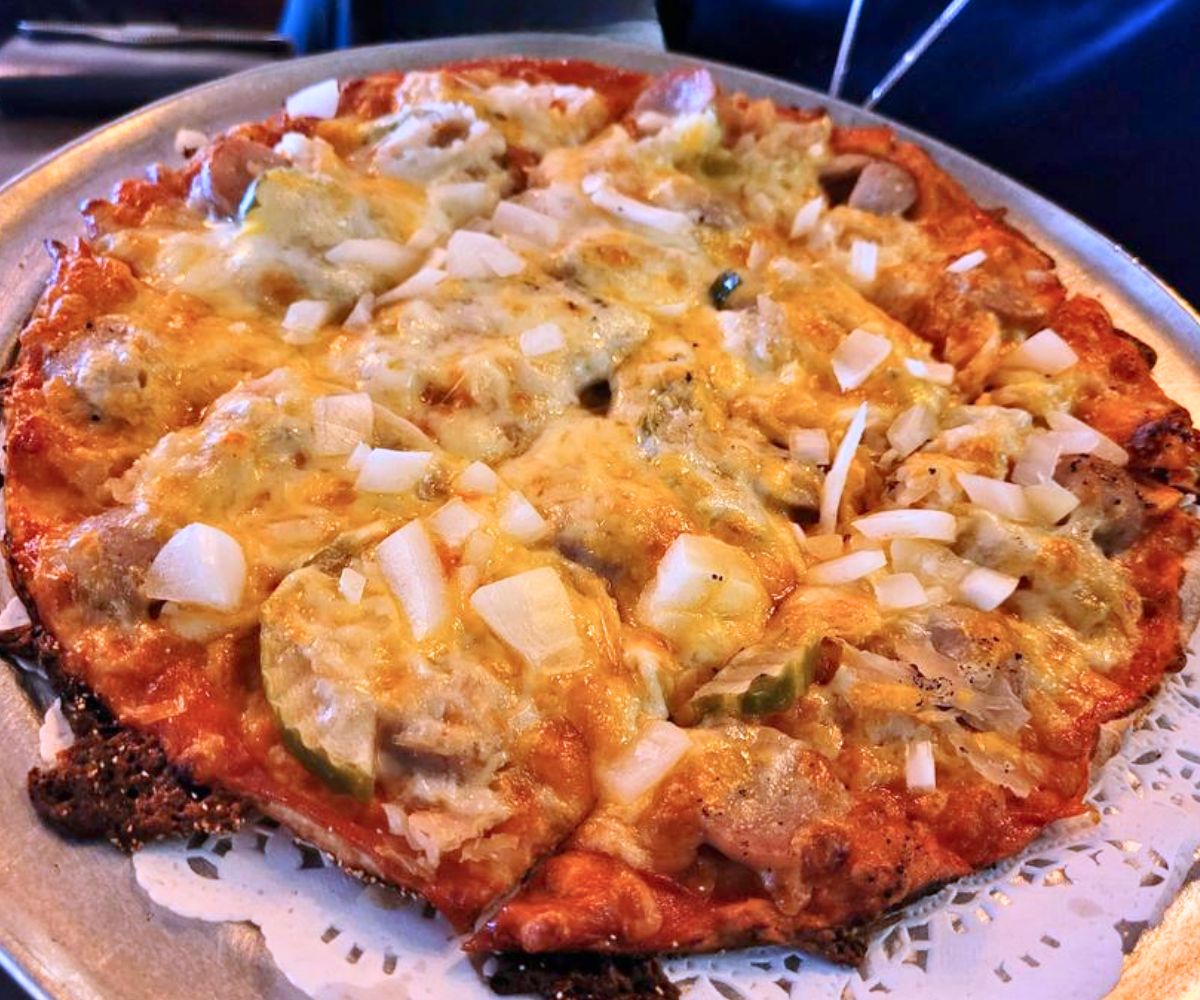 The Brat at Wells Brothers Restaurant in Racine, Wisconsin