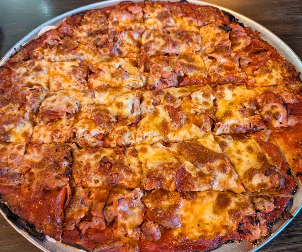 Meatlovers Pizza at Wells Brothers Restaurant in Racine, WI
