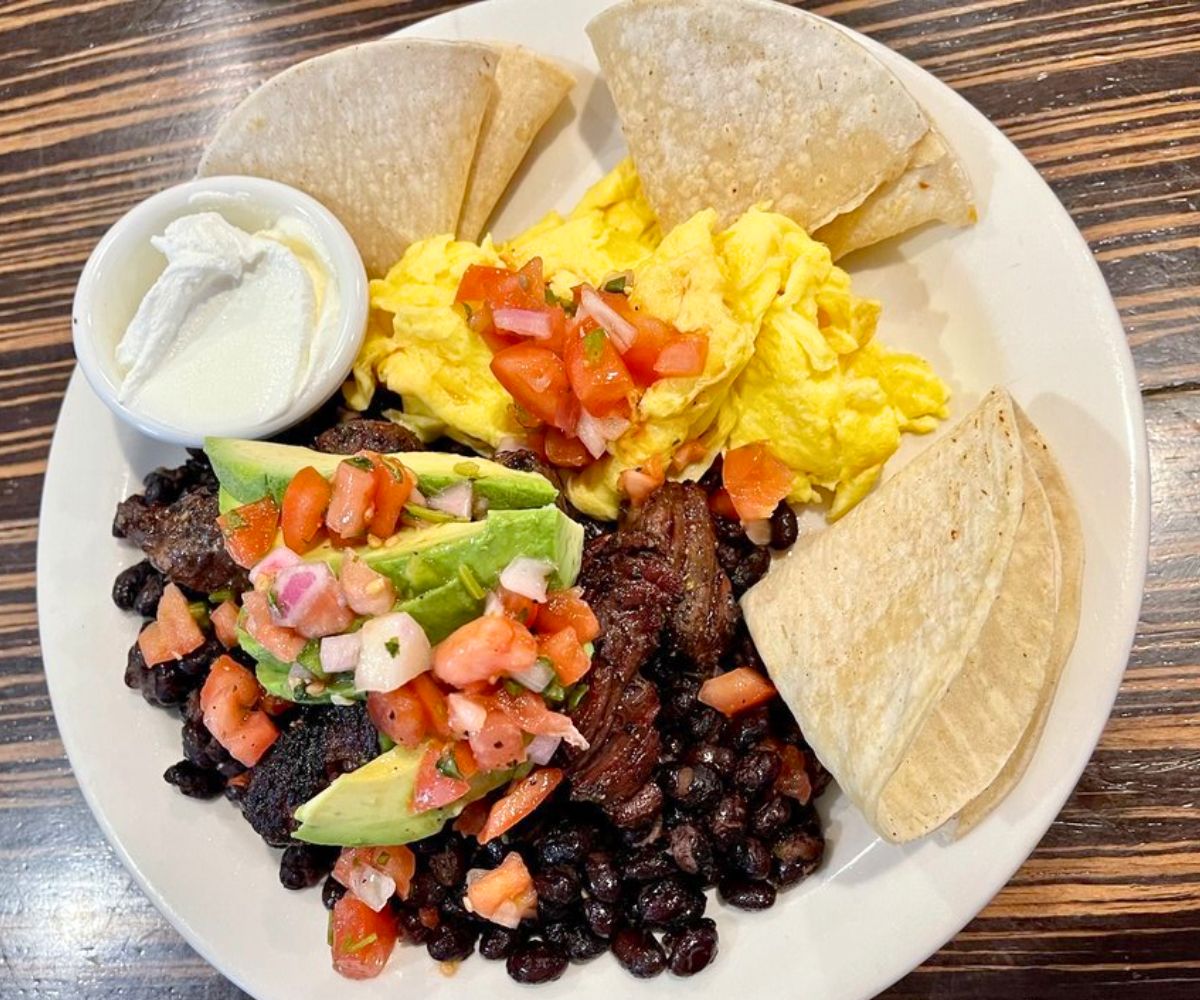 Huevos Rancheros at The Rhody Hen Cafe in Pawtucket, Rhode Island