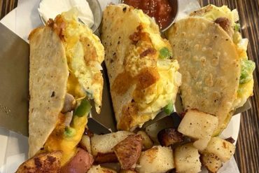 Breakfast Tacos at The Rhody Hen Cafe in Pawtucket, Rhode Island