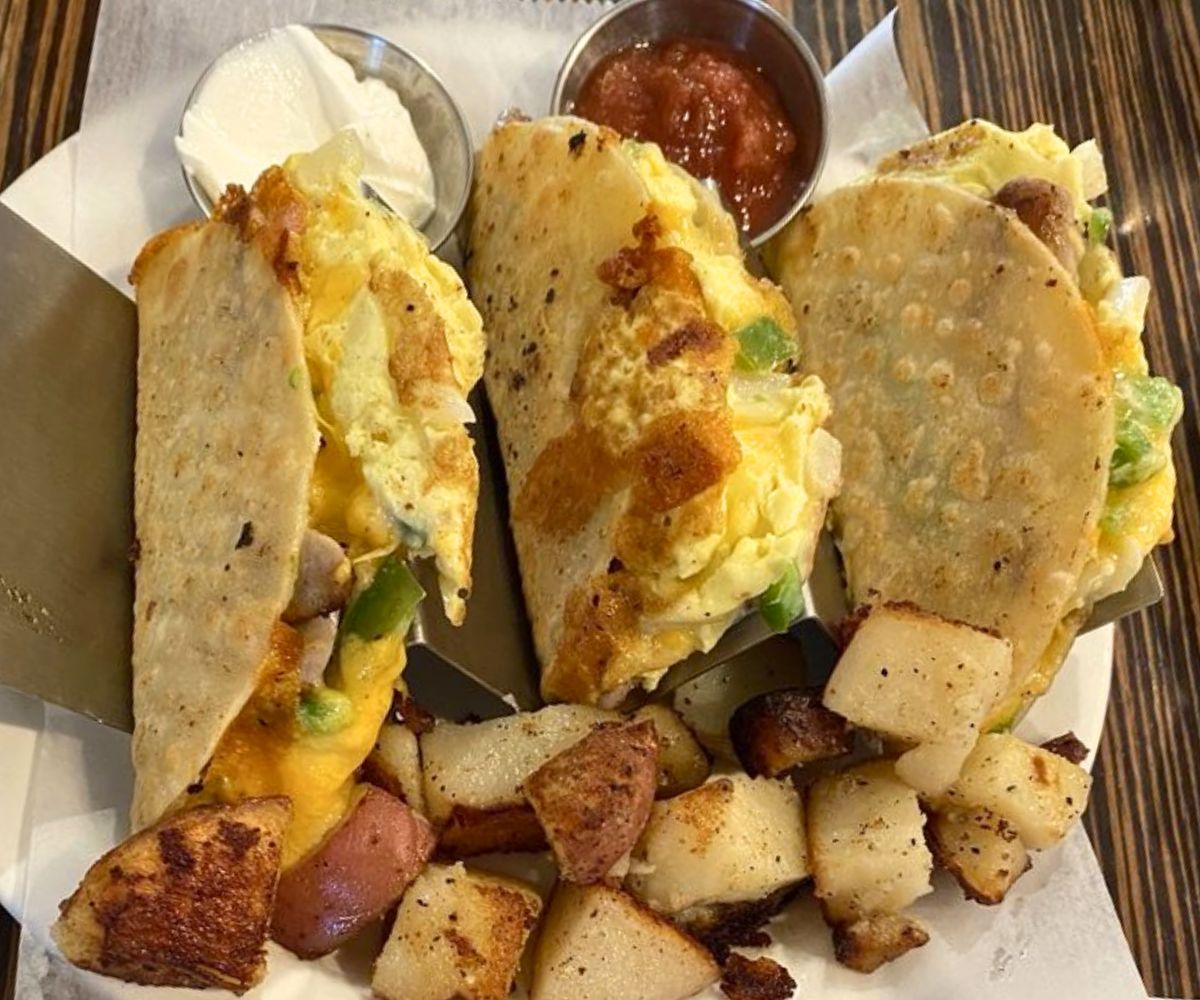 Breakfast Tacos at The Rhody Hen Cafe in Pawtucket, Rhode Island