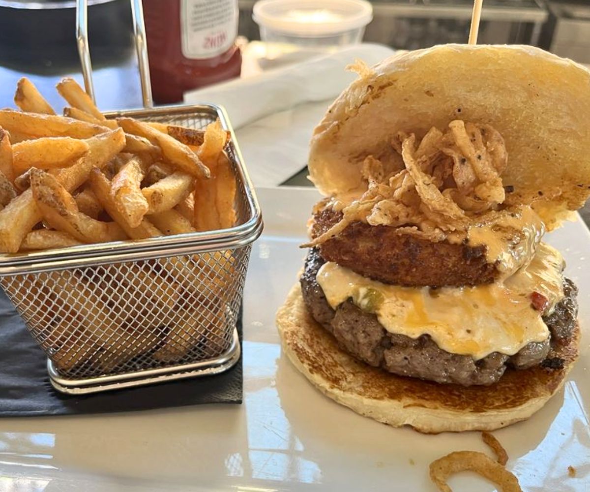 Great Southern Burger at Muck & Fuss in New Braunfels, TX