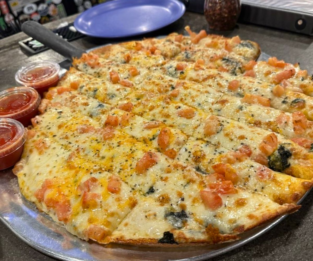 Mimaw Bomb at Flingers Pizza Pub in Bloomington, Illinois