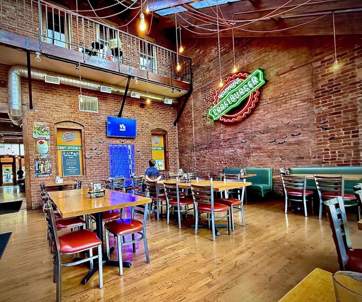 interior of Warrens Craft Burger in Ogden, Utah