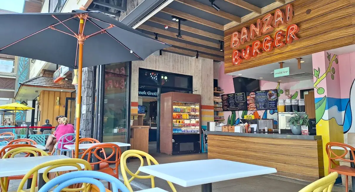 interior of Banzai Burger in Honolulu, Hawaii