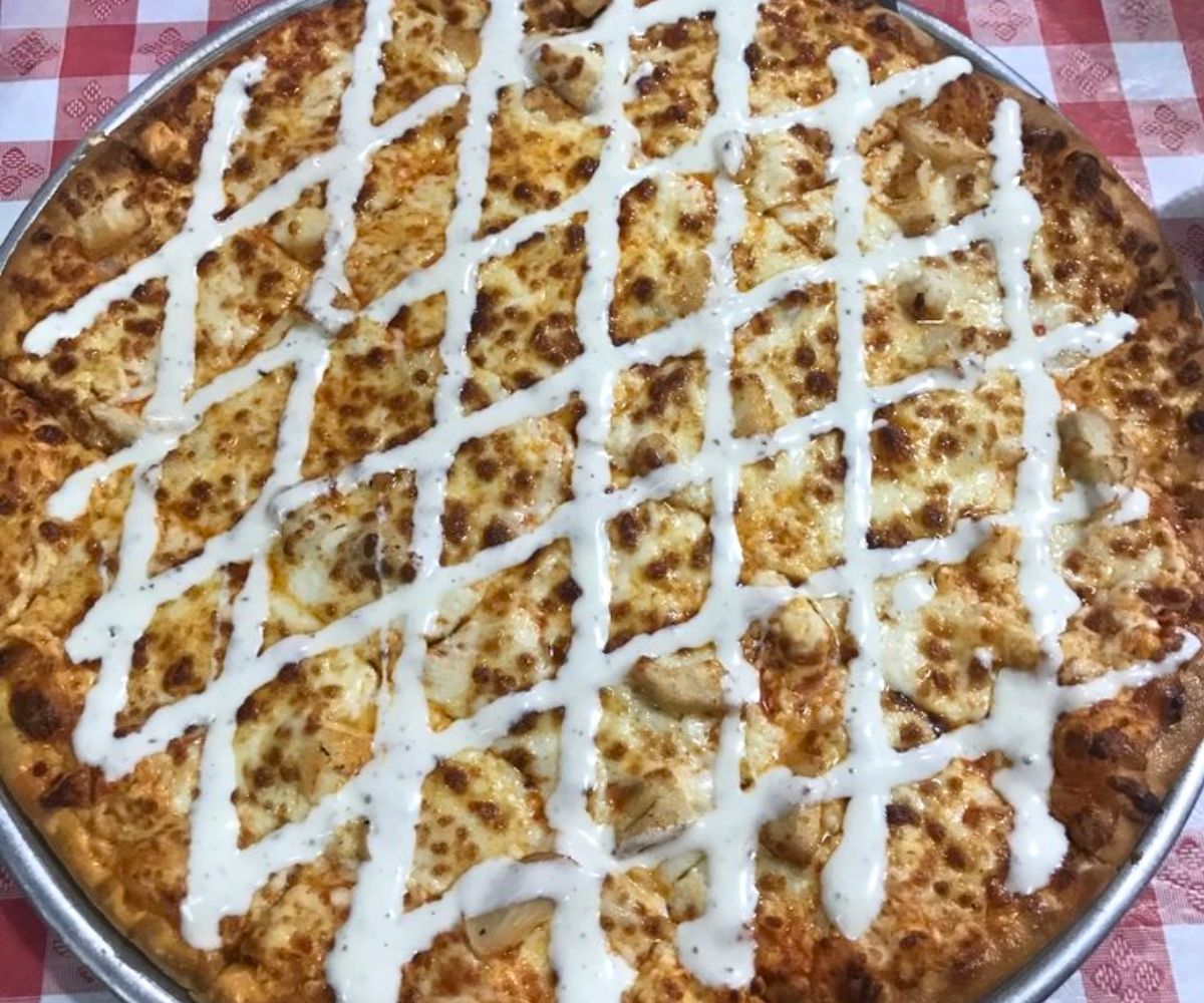 Raging Buffalo Chicken Pizza at Water Street Pizzeria in Henderson, NV