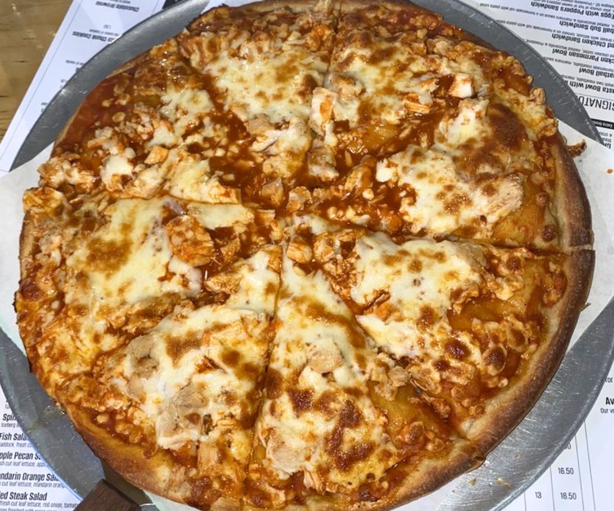 Buffalo Chicken Pizza at Avalon Downton Pizzeria in Youngstown, Ohio