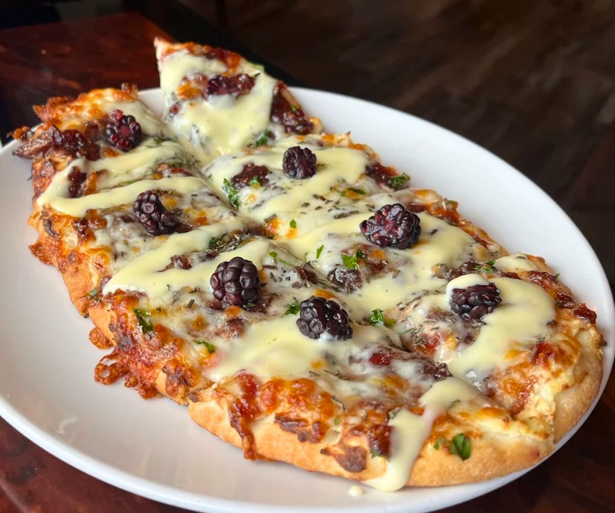 Blackberry & Brie Flatbread at Cafe Tuscano in Pocatello, ID
