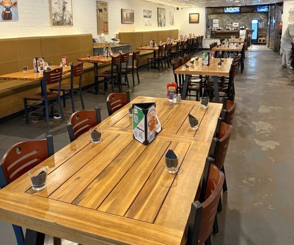 interior of District Burger in Broken Arrow, OK