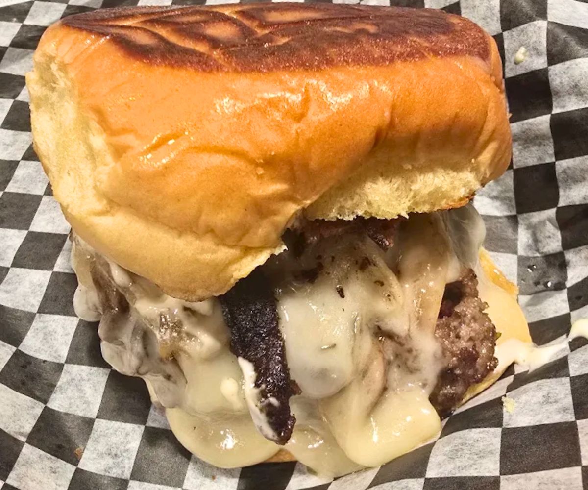 Queso Burger at Whiskey Foxtrot Burger Dive in Hoover, Alabama