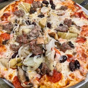 The Sicilian Pizza at Gendusa's Italian Market in Kenner, Louisiana