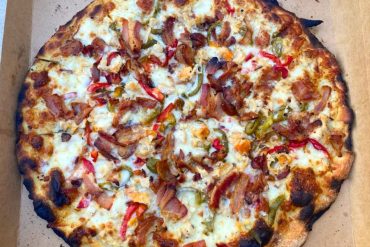 Clams Casino Pizza at Modern Apizza in New Haven, Connecticut