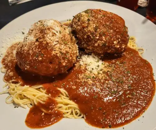 Spaghetti and Meatballs at Gendusa's Italian Market in Kennner, LA