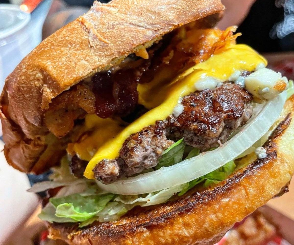 Blue Cheese and Bacon Burger at Betty's Burger Joint in Honolulu, Hawaii