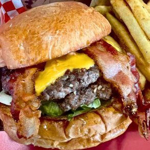 Double Bacon Deluxe with Cheese at Betty's Burger Joint in Honolulu, Hawaii