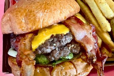 Double Bacon Deluxe with Cheese at Betty's Burger Joint in Honolulu, Hawaii