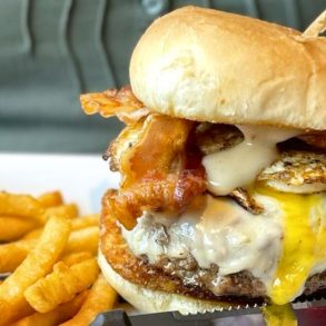 Rise 'n Shine Burger at KC's Classic Burger Bar in North Attleboro, MA