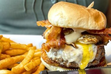 Rise 'n Shine Burger at KC's Classic Burger Bar in North Attleboro, MA